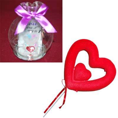 "Love Message in Glass Bottle -JLD-1603C-2, RED  Love Heart Stick - Click here to View more details about this Product